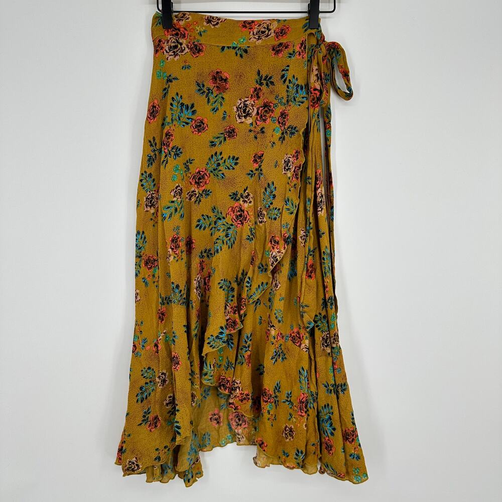 Faithfull The Brand x Anthropologie Tramonti Wrap Skirt Floral Print Womens 6